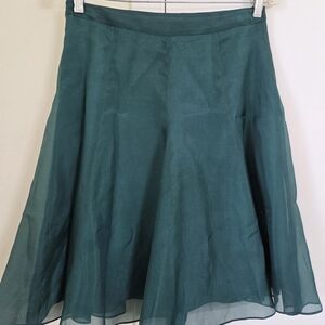 Banana Republic Deep Forest Green Or Teal A-Line Skirt